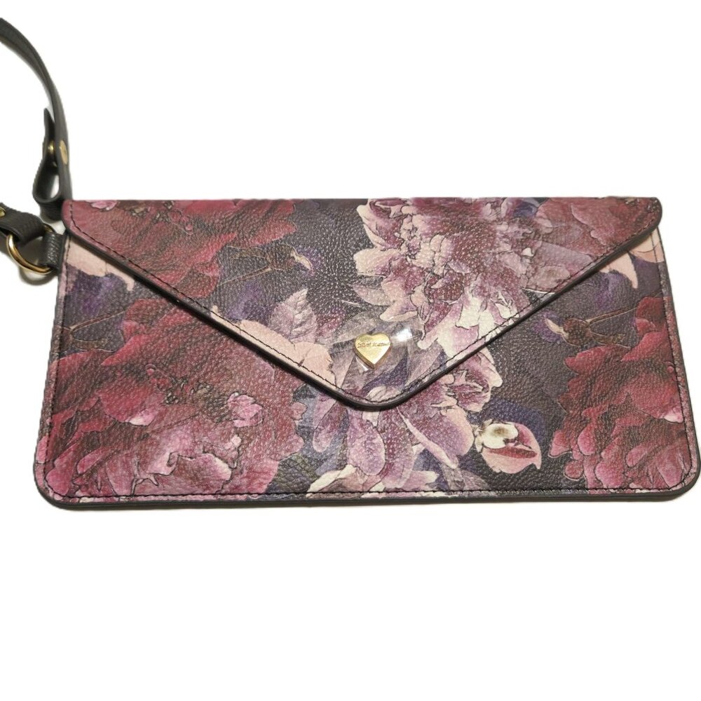 ❤️ 4/$20 New Betsey Johnson thin cash wallet Floral wristlet Vegan leather pinks